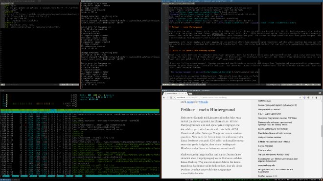 i3 window manager in action