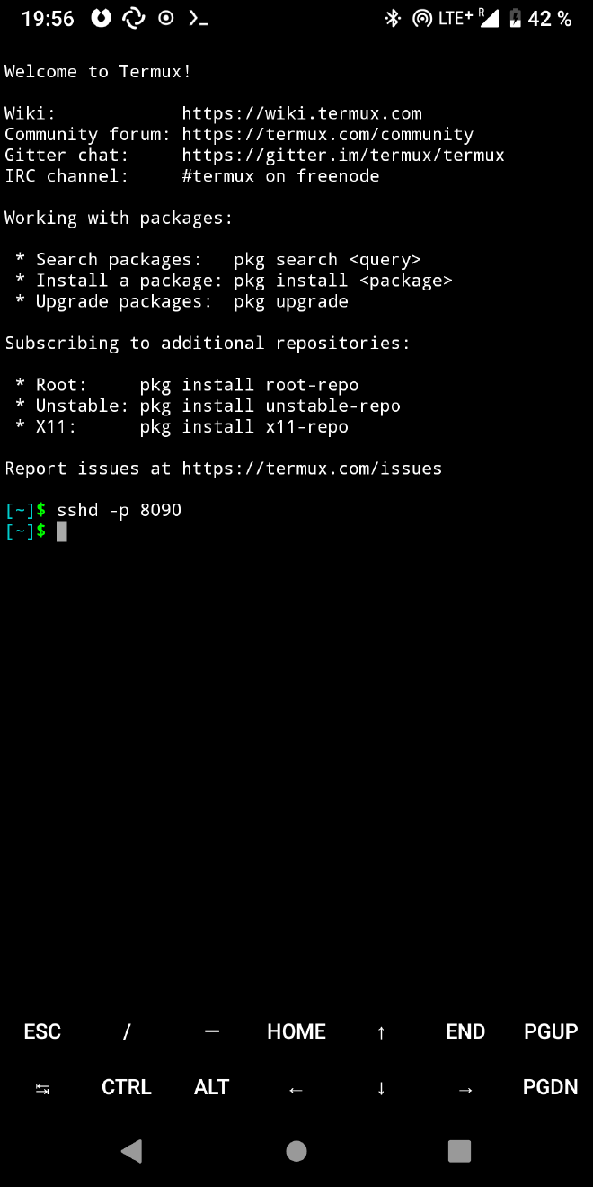 sshd mit termux auf Android